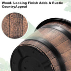 Quarut Large Plastic 4 Pack14 inch Plant Pots, Whiskey Barrel Planters - Image 5