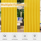 Easy-Going Outdoor Patio Curtains Detachable Tab Top Windproof Weatherproof - Image 5