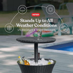 Keter Pacific Cool Bar Outdoor Patio Furniture and Hot Tub Side Table - Image 4
