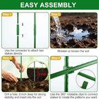 WAENLIR 16 Inch 24 Pack Extendable Garden Stakes Kit, DIY 4ft 5ft 6ft 7ft 8ft - Image 7