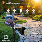 Solar Lights Outdoor, Ultra Bright 21 LEDs IP67 Waterproof Landscape Lighting - Image 2