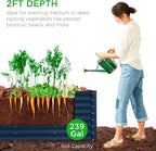Best Choice Products 8x2x2ft Raised Outdoor Metal Garden Bed, Deep Root Box - Image 4