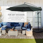 Best Choice Products 10ft Offset Cantilever Hanging Market Patio Umbrella - Image 3