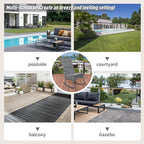 Outdoor Rocking Chair 3 Pieces High-Backed Rocking Chair Patio Rocking Chairs - Image 6