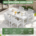 HDPE Outdoor Patio Dining Set - Image 3
