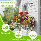 4 Pack Hanging Planter Basket Outdoor Large Hanging Flower Pots Indoor 12 inch - Image 2