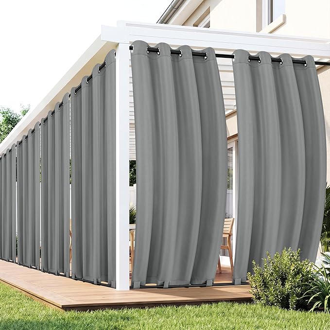 Outdoor Curtains for Patio Waterproof 6 Panels by RichSets