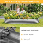 Garden 2Pcs 4x2x1ft Galvanized Raised Garden Bed Kit - Image 5