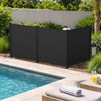 Kozyard 50" W x 48" H Outdoor Privacy Screens Aluminum Post, Air Conditioner by Kozyard