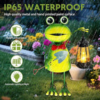 Solar Garden Lights Frog Statue, 13.78in Tall Frog - Image 5
