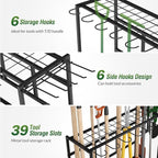 Garden Tool Organizer Rack Up to 39 Tools, Heavy-Duty Steel Yard Tool Organizer - Image 6