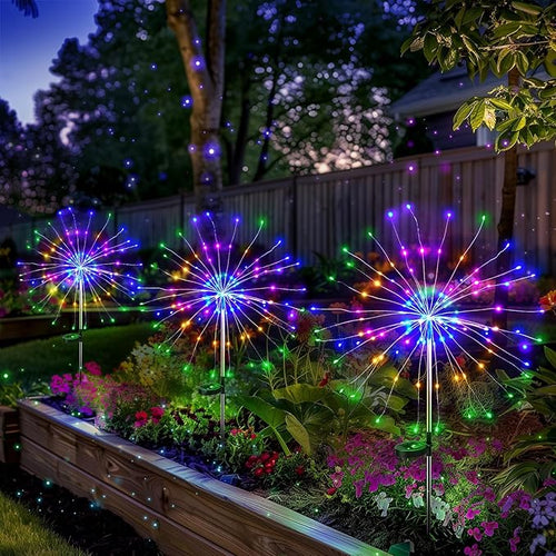 4 Pack Solar Firework Lights 200 LED Create Magical Nights, Waterproof - Image 2
