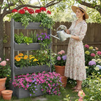 DoCred Vertical Wooden Raised Garden Bed, 4 Tier Upgraded Garden Planters - Image 8
