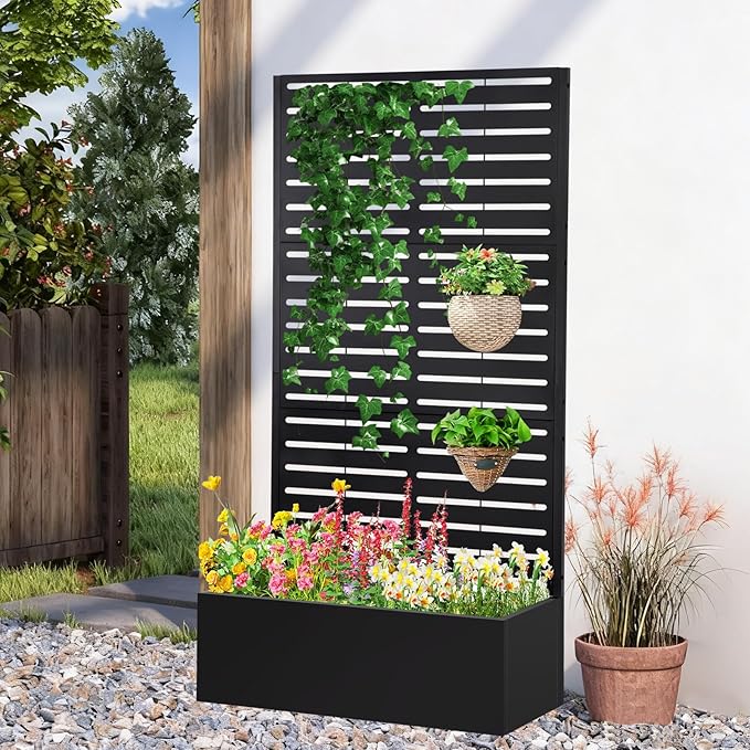 Metal Raised Garden Bed with Trellis, Planter Box - Image 2