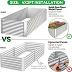 3 Pack Tall 4x2FT Raised Beds for Gardening, Corrugated Galvanized Steel Raised - Image 3