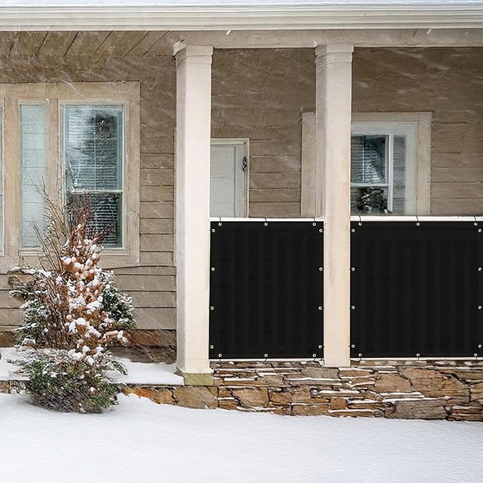 UPGRADE Privacy Fence Screen 6'x53' Black Outdoor 90% Visibility Blockage 170 - Image 7