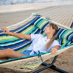 SUNCREAT Hammocks Double Cotton Rope Hammock - Image 2