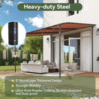 Aoxun 10x12 Lean to Gazebo Outdoor Pergola - Image 4