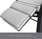 Grand patio Outdoor Recliner Chair Patio 150° Lay Flat Recliner - Image 6
