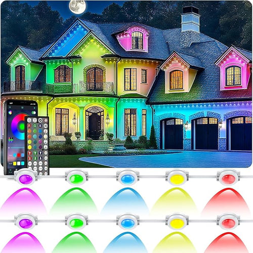 100FT Permanent Outdoor Lights for House Waterproof, IP67 LED Eave Lights by Unknown