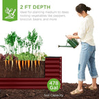 Best Choice Products 8x4x2ft Outdoor Metal Raised Garden Bed, Deep Root Planter - Image 4
