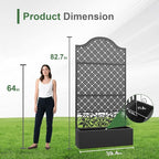 Metal Raised Garden Bed with Trellis & Privacy Screen - Image 2