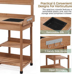 Yaheetech Potting Bench Outdoor Garden Work Bench Station Planting Solid Wood - Image 6