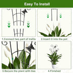 COOMIN 30'' Monstera Plant Support Outdoor, Metal Expandable Plant Supports - Image 5