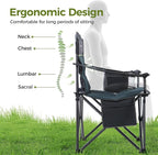 ALPHA CAMP Heavy Duty Camping Chair 500LBS Capacity, Oversized Folding Chair - Image 10