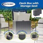 Suncast 2 Pack 22 Gallon Indoor or Outdoor Backyard Patio Small Storage Deck Box - Image 2