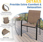 VICLLAX Patio Dining Set for 6, All Weather Metal Outdoor Furniture Set- 47" - Image 2