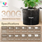 VIVOSUN 5-Pack 2 Gallon Grow Bags Heavy Duty Thickened Nonwoven Fabric Pots - Image 9