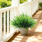 12Pcs Artificial Plants Outdoor Fake Plastic Grass Spring Decoration UV - Image 4