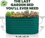 Plant & Plot Galvanized Raised Garden Beds Outdoor // 4×2×2 ft Planter Raised - Image 5