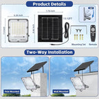 100W Solar Flood Light Outdoor Waterproof, 24000LM 6500K LED Solar Street Light - Image 6
