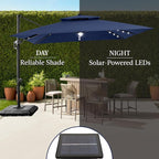 Best Choice Products 12x12ft LED Cantilever Patio Umbrella w/Base Included & - Image 6