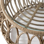 Furniture of America Ysar Boho Rattan Round Coffee Table Outdoor - Image 12