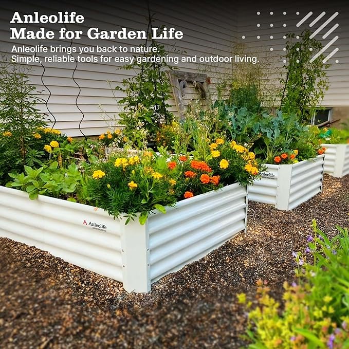 A ANLEOLIFE 6X3X1.5 ft Galvanized Raised Garden Beds Outdoor, Rectangular Metal - Image 7