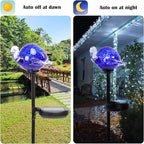 Afirst Decorative Solar Lights Outdoor Solar Turtle Stake Lights Hand Blown - Image 4