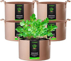 VIVOSUN 5-Pack 15 Gallons Grow Bags Heavy Duty Thickened Nonwoven Fabric Pots by VIVOSUN