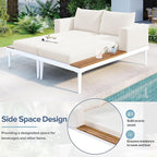 LUMISOL Outdoor Patio Daybed Metal Daybed - Image 6