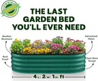 Plant & Plot Galvanized Raised Garden Beds Outdoor // 4×2×1 ft Planter Raised - Image 5