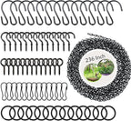 YINGFENG 236 Inch Black Metal Hanging Chains and Hanging Basket Hooks Set by YINGFENG
