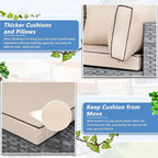 Shintenchi 5 Pieces Outdoor Patio Furniture Sets, Patio Sectional Sofa Couch - Image 5