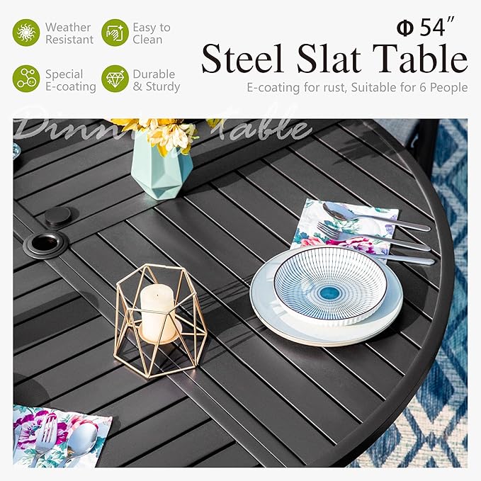 Sophia and William Swivel Patio Dining Set - Image 5