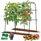 Cucumber Trellis for Raised Bed, 63 Inch A-Frame Garden Trellis for Climbing by MQHUAYU