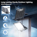 100W Solar Flood Light Outdoor Waterproof, 24000LM 6500K LED Solar Street Light - Image 3