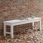 Psilvam Outdoor Bench, Two Person Poly Lumber Porch Bench, Weatherproof Garden - Image 7