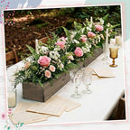Dandat 1 Set Wood Boxes for Centerpieces 28 x 5 Inch Rectangle Wooden Planter - Image 6