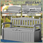 Homall 75 Gallon Outdoor Storage Benches Lockable Deck Box - Image 5